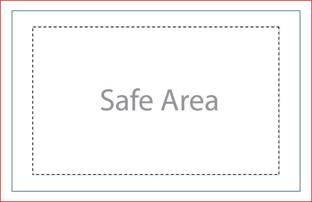 Business Card Safe Area image for pol print